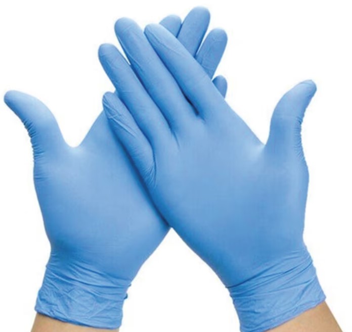 Unbranded Blue Nitrile PF Gloves PK 100 Size Medium